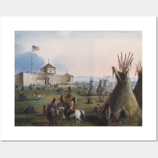 Fort Laramie (aka Sublette's Fort or Fort William) by Alfred Jacob Miller Posters and Art